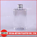 105ml rectangular Plastic pet Bottle with aluminium silver cap
